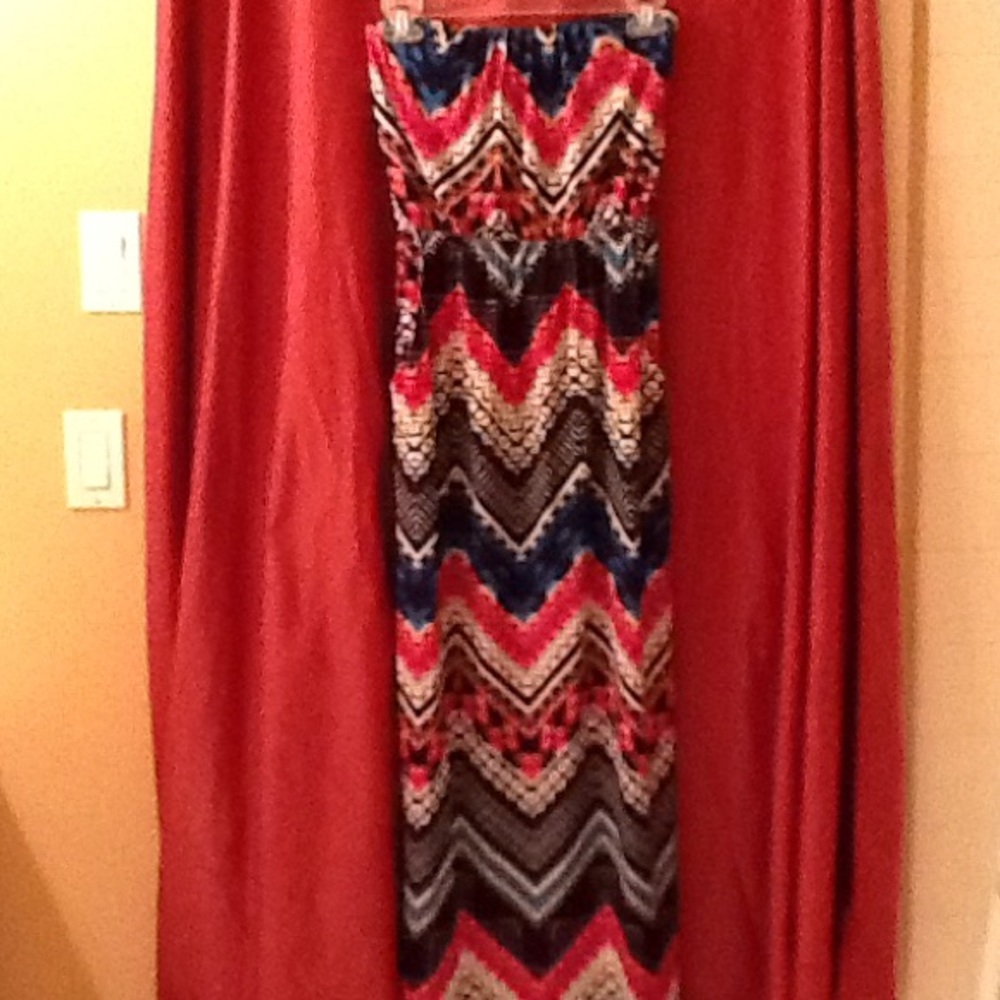 Strapless maxi dress